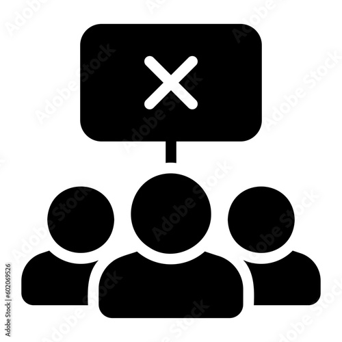 protest glyph icon