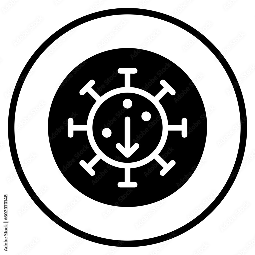 pandemic glyph icon