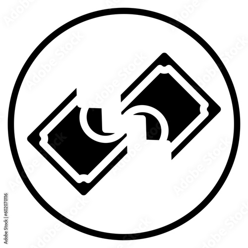 economic crisis glyph icon