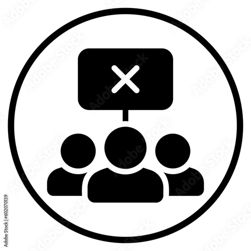 protest glyph icon