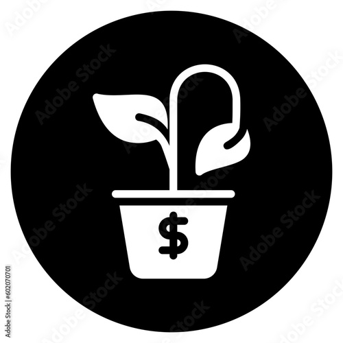 economic crisis glyph icon
