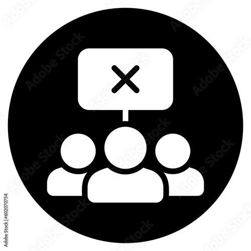 protest glyph icon