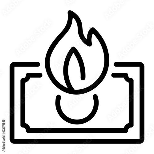 economic crisis line icon