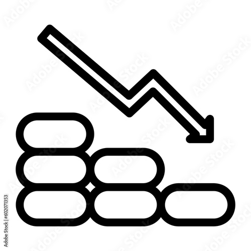 coins line icon