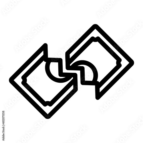 economic crisis line icon