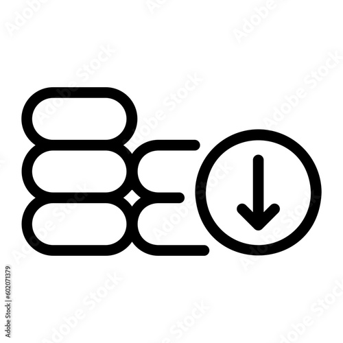 economic crisis line icon