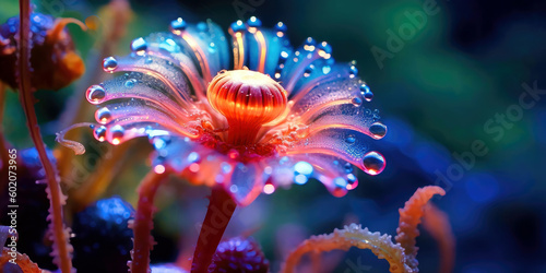 vibrant flower macro shot of Carnationbud, beauty of close up nature, Generative AI