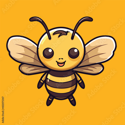 cute honey bee cartoon characters vector illustration eps 10