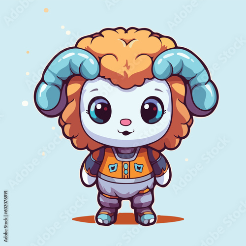 aries zodiac cute animal symbol mascot vector illustration  eps 10 photo