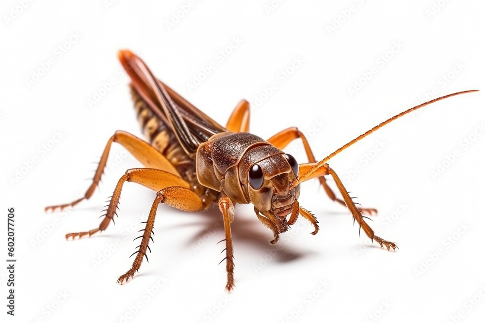Isolated cricket on white background, Generative AI Isolated cricket on white background, Generative AI