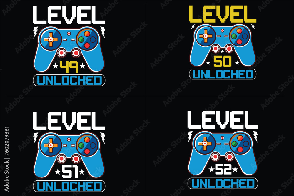  level unlocked gaming  t shirt, gaming quotes t shirt, Gamer t-shirt Design
