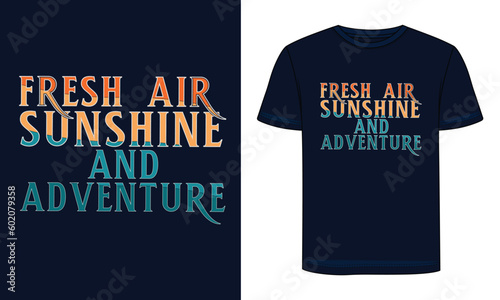 Outdoor T-shirt Design, outdoor adventure Vector for t shirt design photo