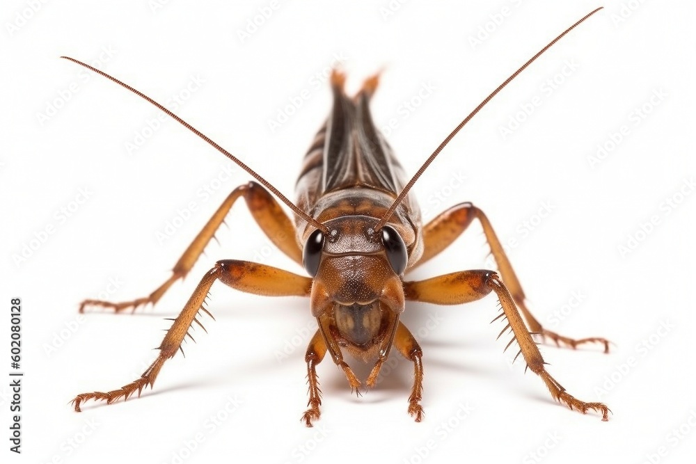Isolated cave cricket on white background, Generative AI Isolated cave cricket on white background, Generative AI