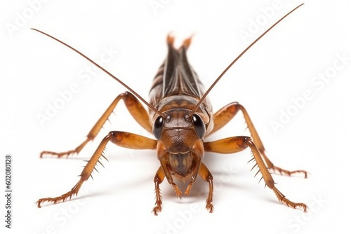 Isolated cave cricket on white background, Generative AI © Digital Dreamscape
