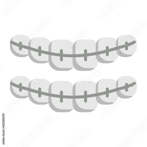 Orthodontic cases vector color icon design, Dentistry symbol, Healthcare sign, Dental instrument stock illustration, Braces or Teeth Aligners concept