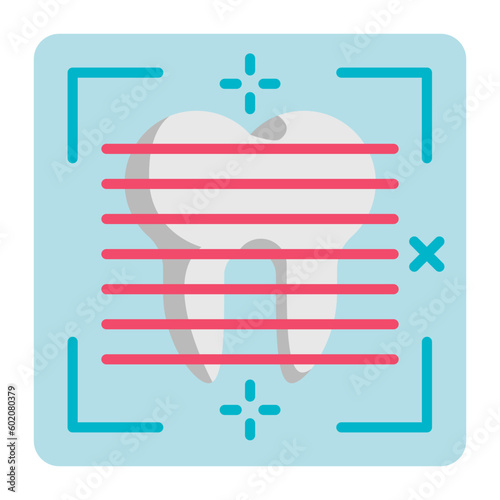 Teeth Digital Impressioning vector color icon design, Dentistry symbol, Healthcare sign, Dental instrument stock illustration, 3d Intraoral Scanning concept photo