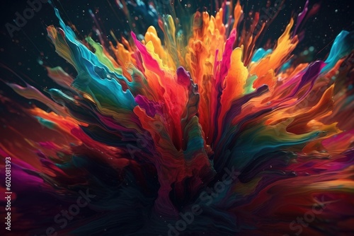 Colorful 4k wallpaper with abstract design. (Generative AI)