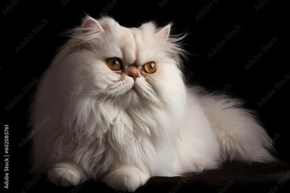 Persian cat - Originated in Iran, known for their long, luxurious fur and laid-back temperament (Generative AI)
