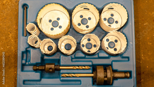 Wallpaper Mural A Hole Saw Kit in a Blue Case Torontodigital.ca