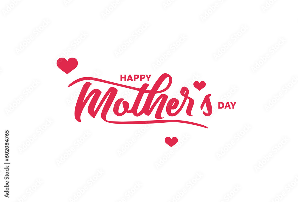 Happy Mother's Day wishes with heart. Mother day calligraphy, elegant best quotes for banners or greeting cards.MOTHERS DAY WITH COPY SPACE AREA DESIGN