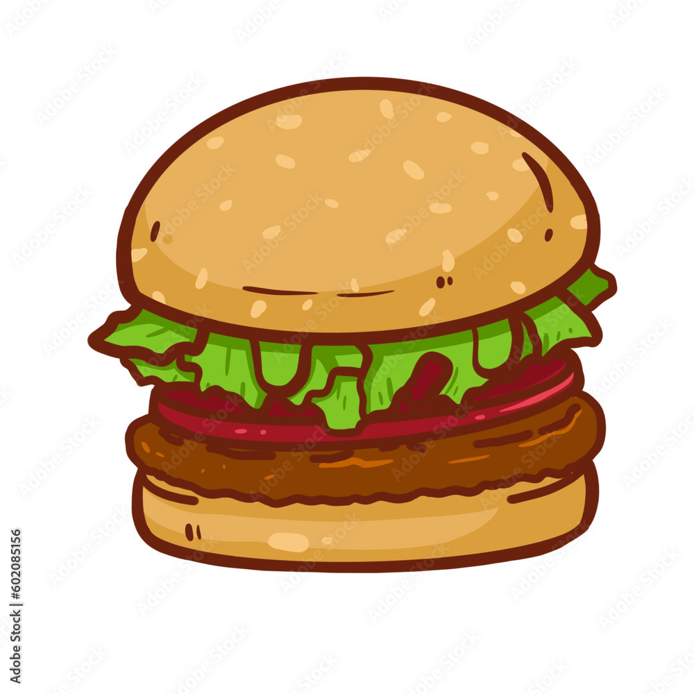 Tasty hamburger cartoon Tasty hamburger cartoon