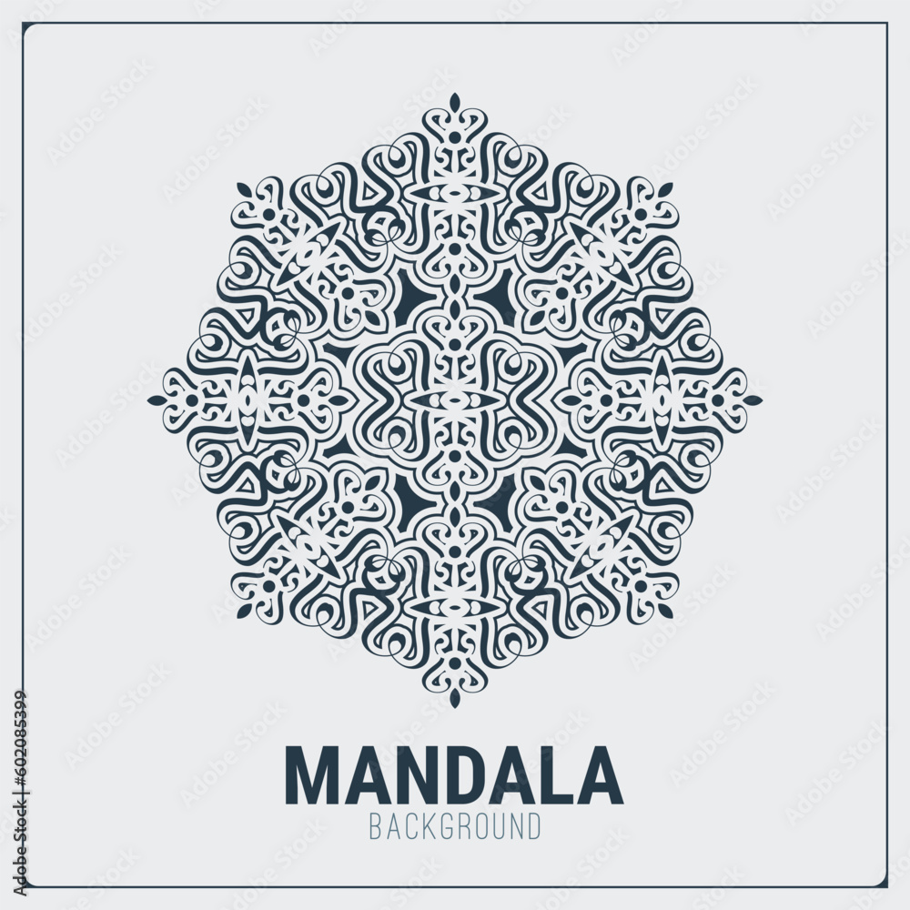 Mandala flat background design template