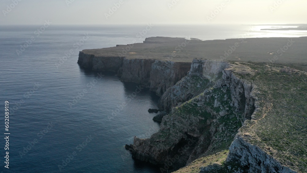 survol du village de Fornells au nord de l'île de Minorque dans l'archipel des Baléares Espagne	
