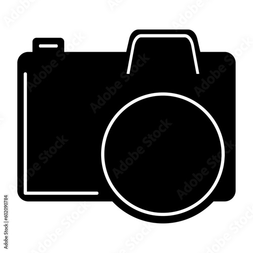 Icon of camera. Digital photo camera. Vector icon for web and design