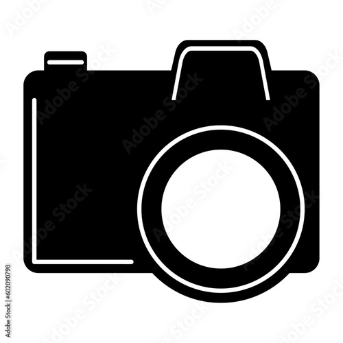 Icon of camera. Digital photo camera. Vector icon for web and design