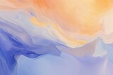 A Soft and Dreamy Serenity: A Calming, Tranquil Periwinkle and Pastel Orange Abstract Watercolor Gradient Background: Generative AI
