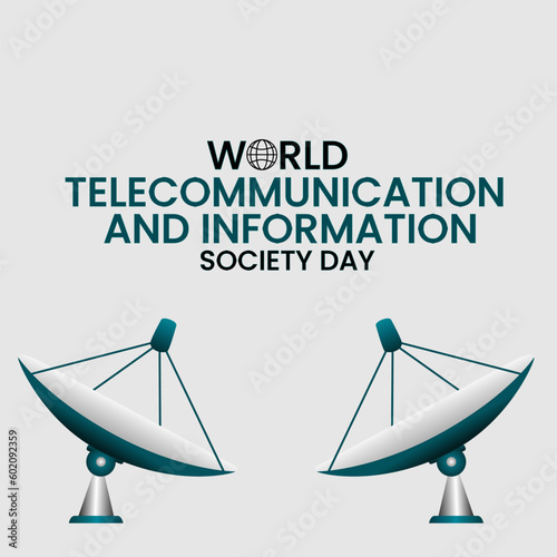 vector graphic of world telecommunication and information society day good for world telecommunication and information society day celebration.flat illustration.