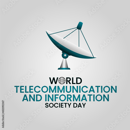 vector graphic of world telecommunication and information society day good for world telecommunication and information society day celebration.flat illustration.