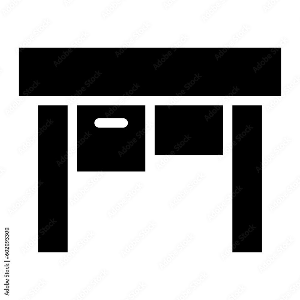 office desk glyph office desk glyph