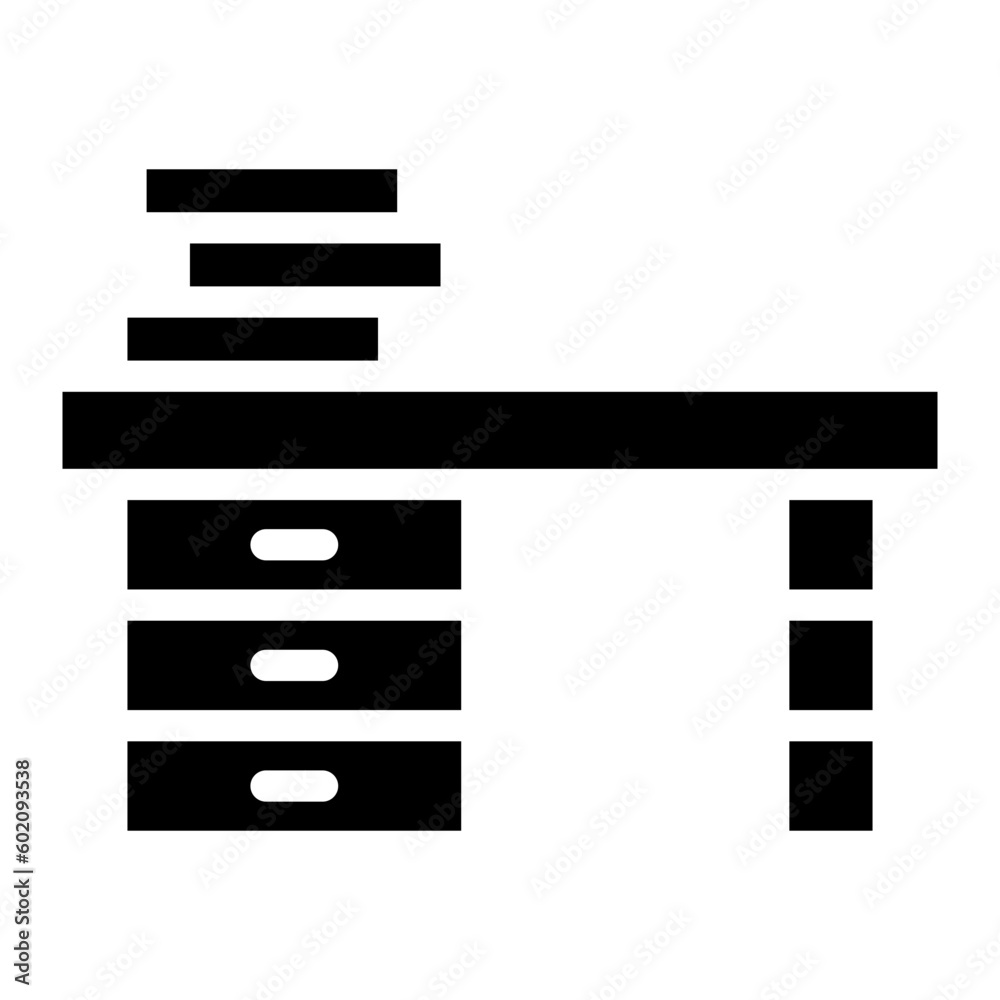 office desk glyph office desk glyph