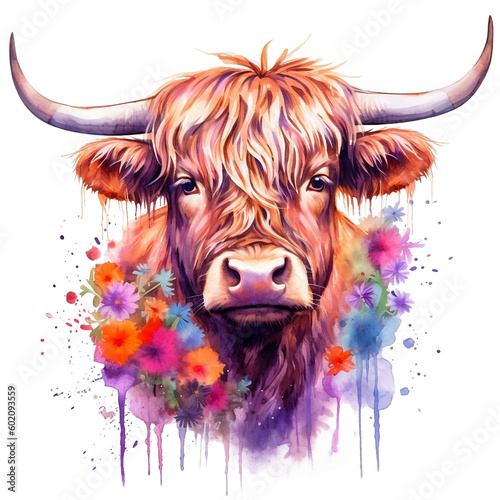 Cute Highland Cow /png file