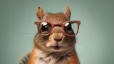 Shades of Whimsy: A Stylish Squirrel in Sunglasses. Generative AI