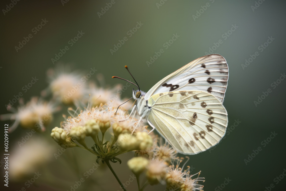 Schmetterling mit Blumenvordergrund Schmetterling mit Blumenvordergrund