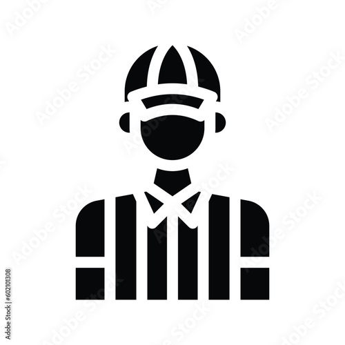 referee glyph icon illustration vector graphic