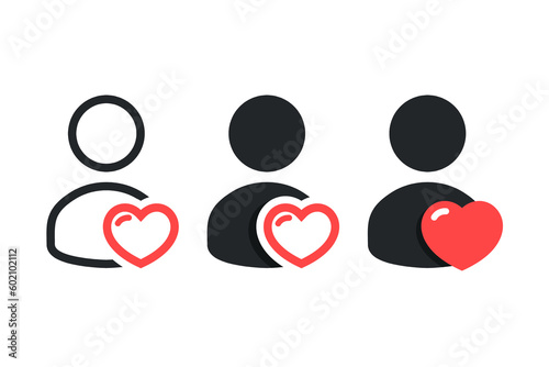 Love person icon. Vector illustration