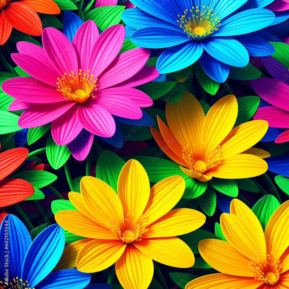 Texture from beautiful flowers. Generative AI
