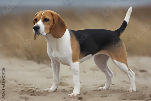 Beagle - originally from England, bred for hunting small game. Known for their keen sense of smell and friendly personalities (Generative AI)