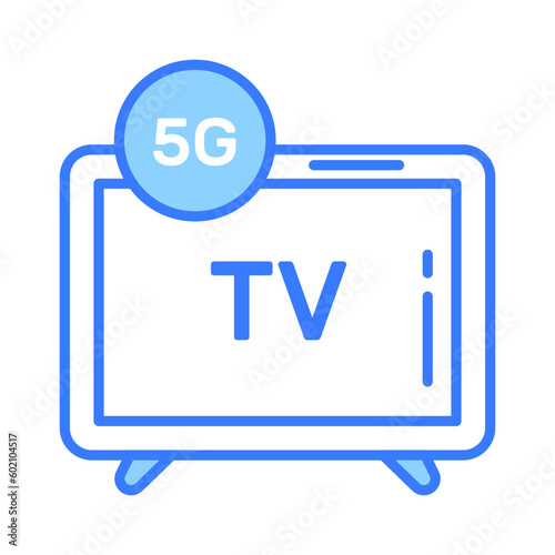 Beautifully designed vector of smart tv in trendy style, editable icon