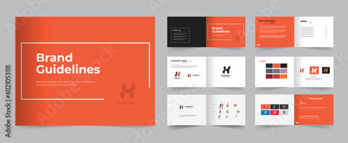 Brand Guideline template , professional brand guideline 