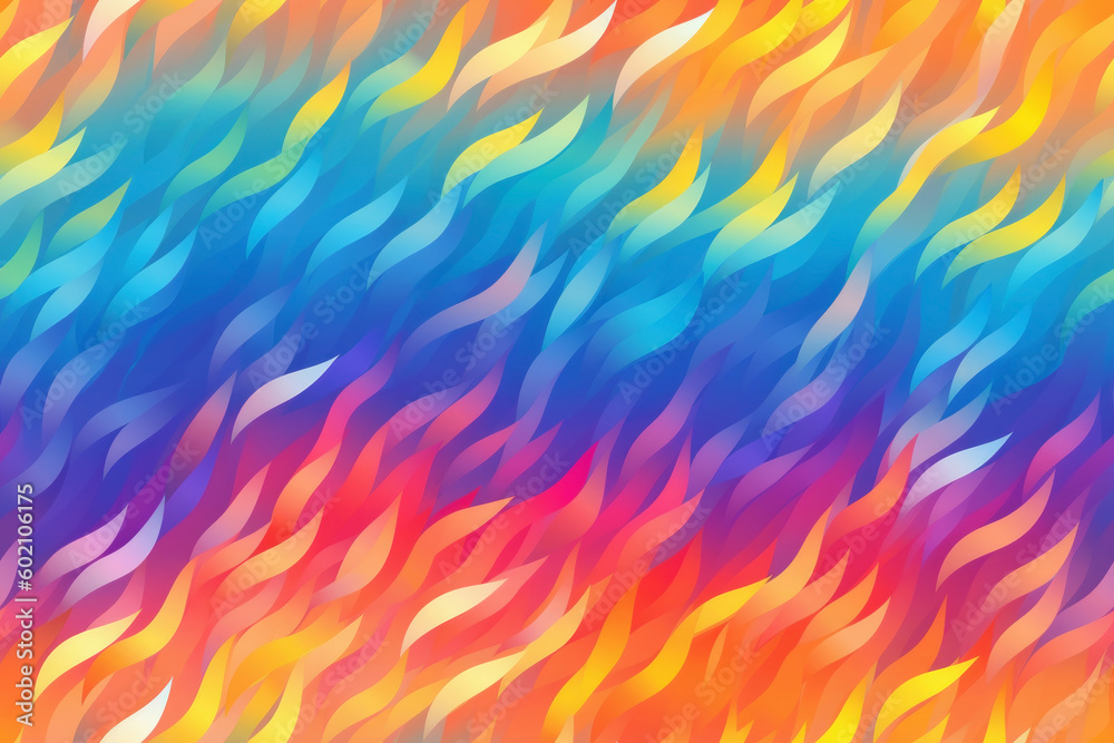 Seamless abstract colorful background with stylized flames. Generative AI Seamless abstract colorful background with stylized flames. Generative AI