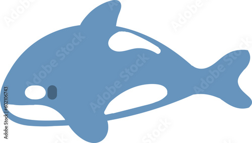 cute orca or killer whale cartoon