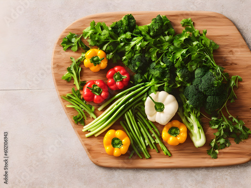 Background or frame image created by placing various vegetables 64