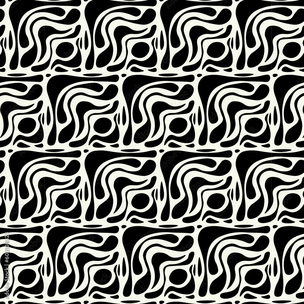 Vector monochrome geometric pattern in simple graphic design. Fashion trendy geometry.