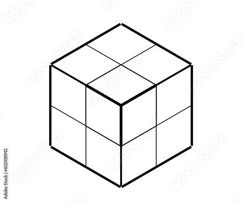 Cube logo concept. Vector illustration. Vector box of square hexagon triangle