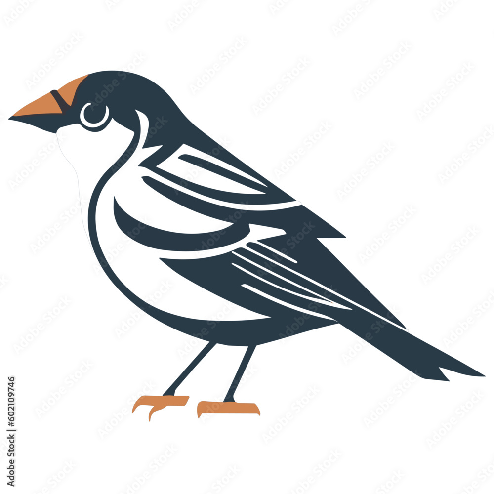 Sparrow vector illustration. Bird. Animal. Logo illustration. White background Sparrow vector illustration. Bird. Animal. Logo illustration. White background