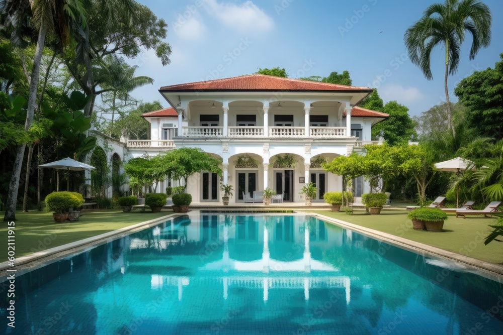 Luxurious Living of a Sprawling Mansion with a Pristine Pool Luxurious Living of a Sprawling Mansion with a Pristine Pool